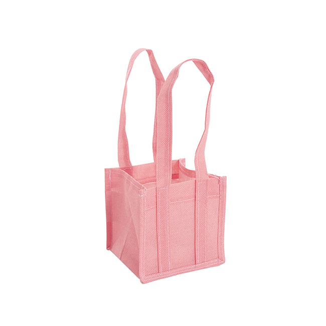 Poly Flax Jute Posy Bag Liner Light Pink (13.5x13.5x13.5cmH)