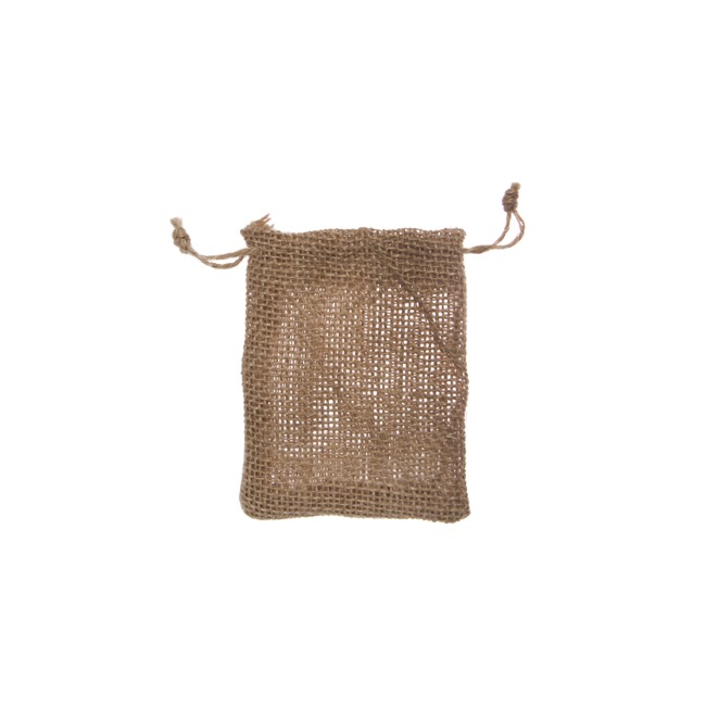 Hessian Jute Pouch Pack 10 Small Natural (7x9.5cmH)