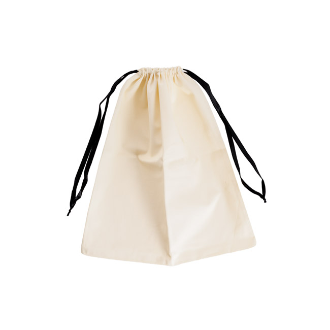 Calico Bag with Ribbon Tie White Pack 2 (35Wx40cmH)