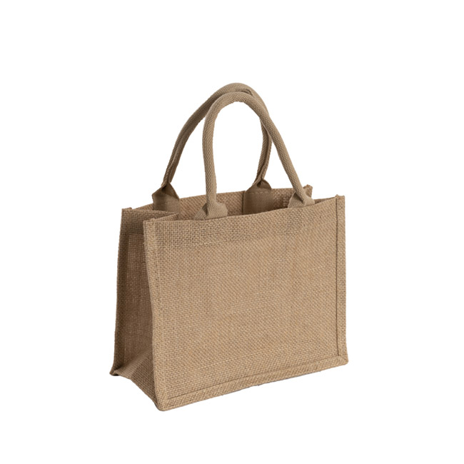 Jute Reusable Shopping Carry Bag Natural (25Wx12Gx20cmH)