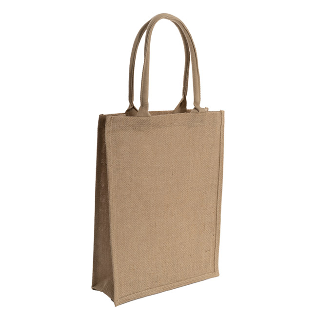 Jute Reuseable Shopping Carry Bag Natural (30Wx12Gx40cmH)