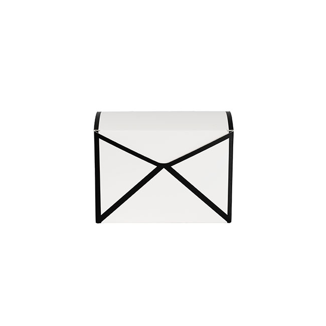 Envelope Flower Box Small Paisley White Pk5 (15.5Lx8Dx11cmH)