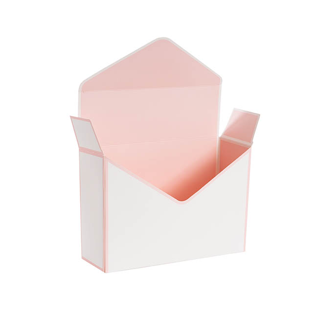 Envelope Flower Box Large Pack 5 White Pink (23Lx8Dx16cmH)