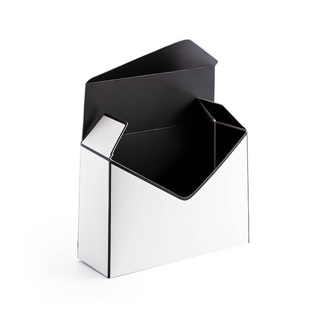Envelope Flower Box Large Pack 5 White Black (23Lx8Dx16cmH)