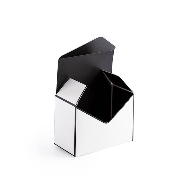 Envelope Flower Box Small Pk5 White Black (15.5Lx8Dx11cmH)