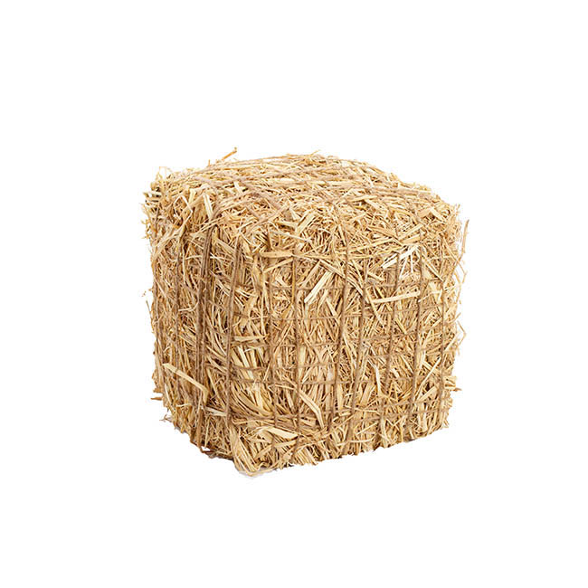 Straw Hay Bale Cube Natural (20cmx20cmH)