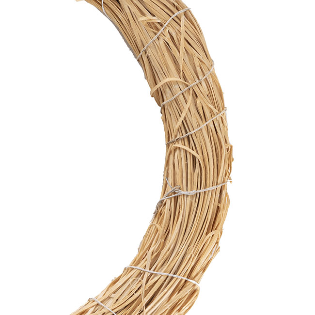 Wood Wool Wreath Natural Beige (30cmD)