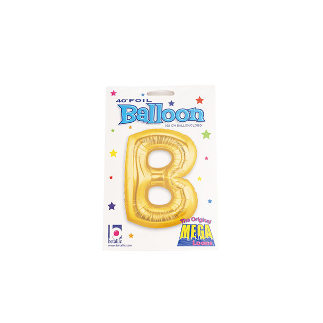 Foil Balloon 40 (101.6cmH) Letter B Gold