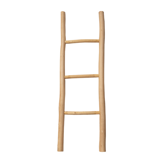 Decorative Wooden Ladder Natural (38x4.5x120cmH)
