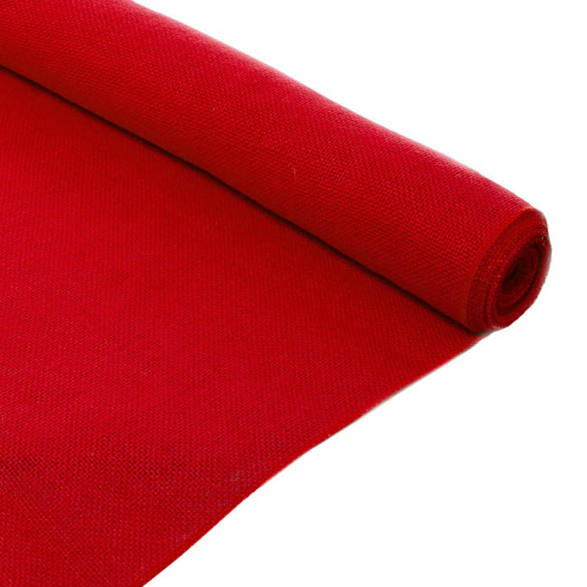 Natural Jute Coloured Roll Red (50cmx5m)