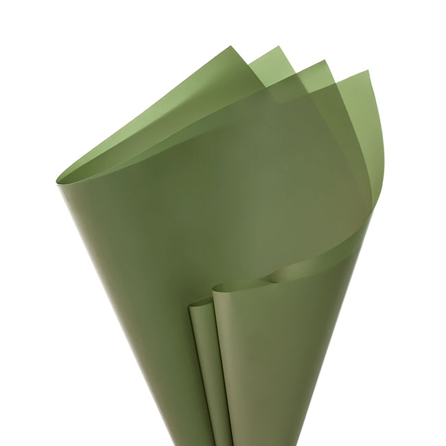 Kraft Paper Coloured 60gsm Pack 100 Moss (54x76cm)