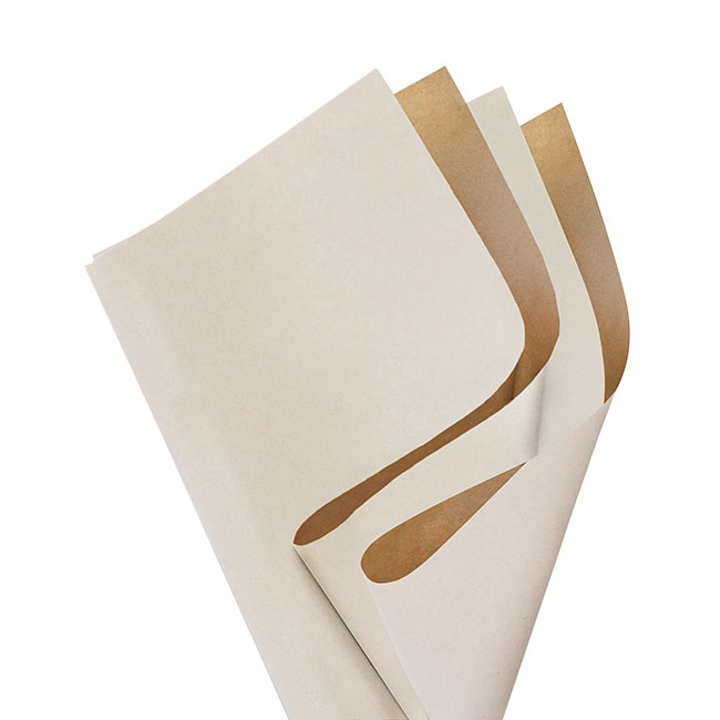 Kraft Paper Duo 60gsm Pack 100 White Brown (53x76cm)