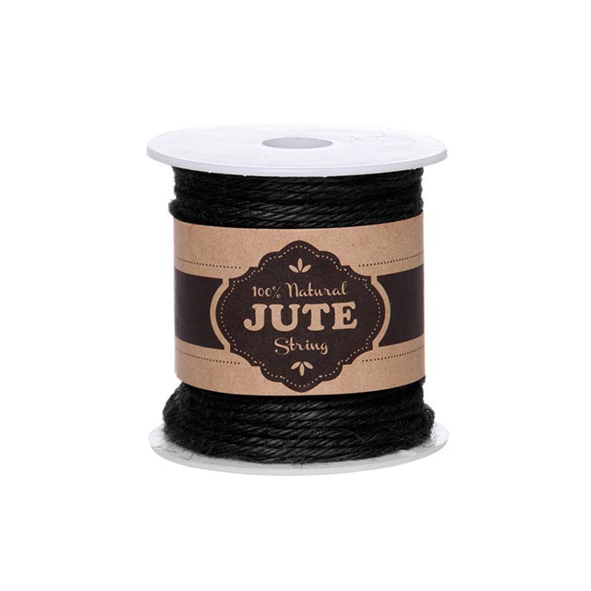 Natural Jute String 4ply 100g Black (Approx 40m)