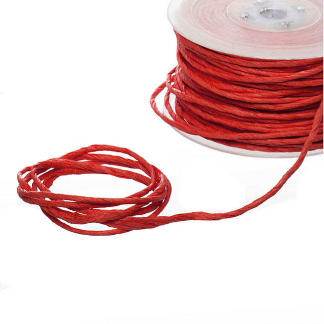 Twisted Paper Cord Red (4mmx50m)