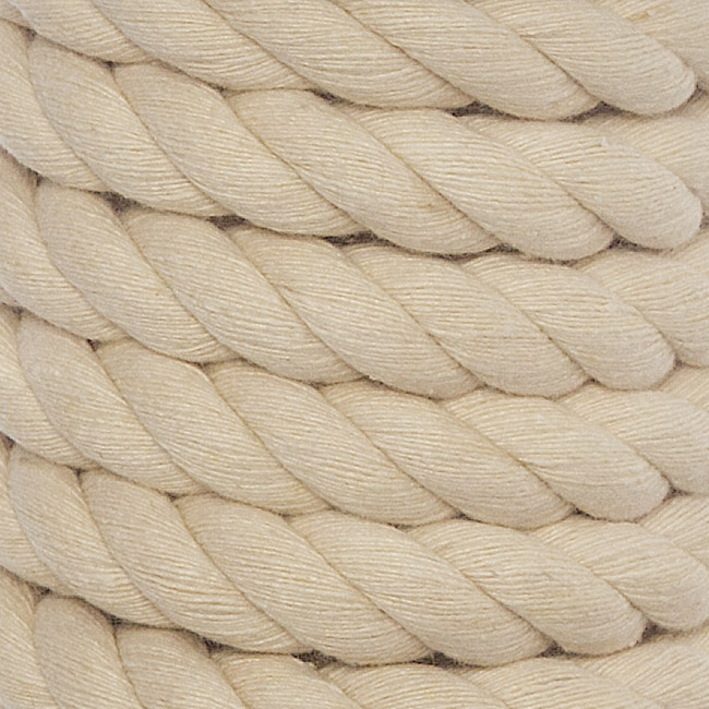 Natural Cotton Rope 3 ply Cream (15-18mmx5m)