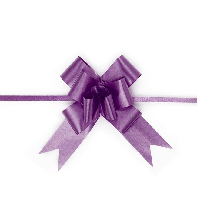 Ribbon Pull Bow Violet (32mmx53cm) Pack 25