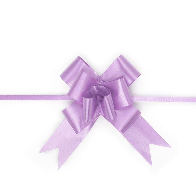 Ribbon Pull Bow Lavender (32mmx53cm) Pack 25