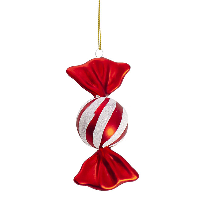 Hanging Christmas Candy Set 3 Red & White (13cmH)