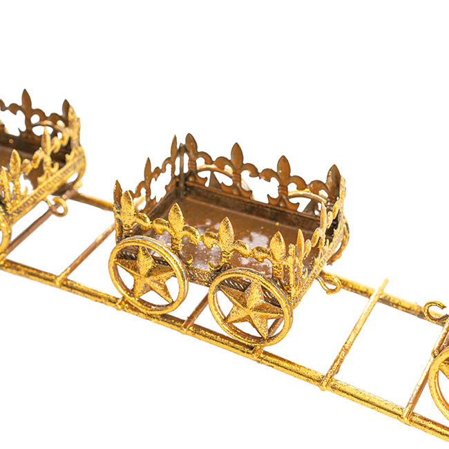 Metal Train Decoration Gold (45cm Long)