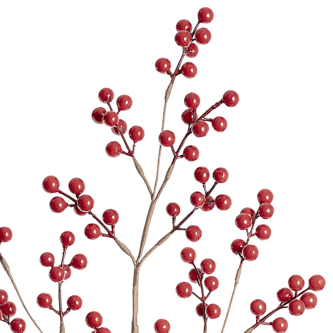 Christmas Berry Long Stem Spray Red (85cmH)