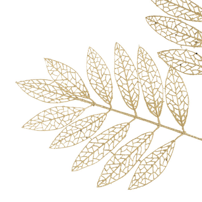 Artificial Leaf Glitter Spray Gold (70cmH)