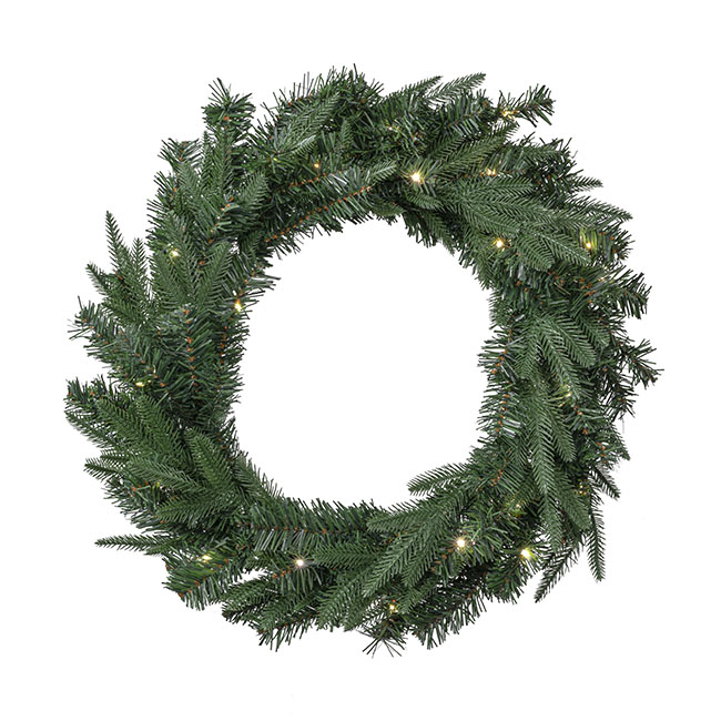 Forest Pine Pre-Lit LED Wreath Green (60cmD)