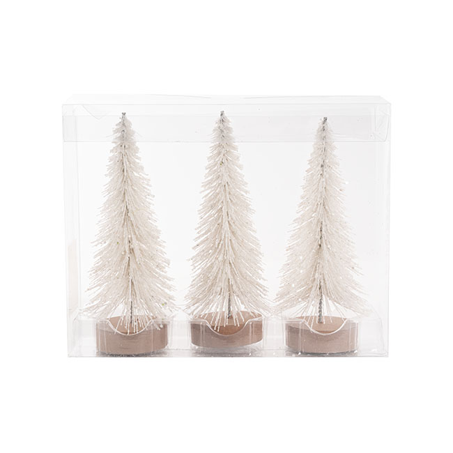 Mini Christmas Tree Pack 3 White (7x15x19cmH)