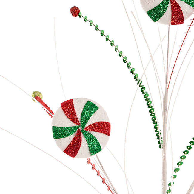 Christmas Candy Spray Red & Green (60cmH)