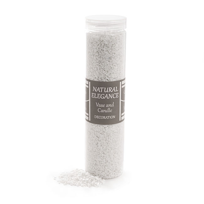 Crushed Glass Sand 2-5mm Clear White (650g Jar)