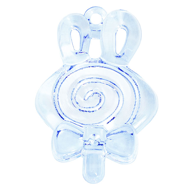 Acrylic Baby Charms Lollypop Pack 12 Baby Blue (57x39mm)