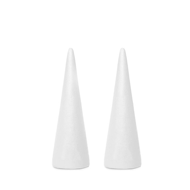 Polystyrene Cone (D11x32cmH) Pack 2