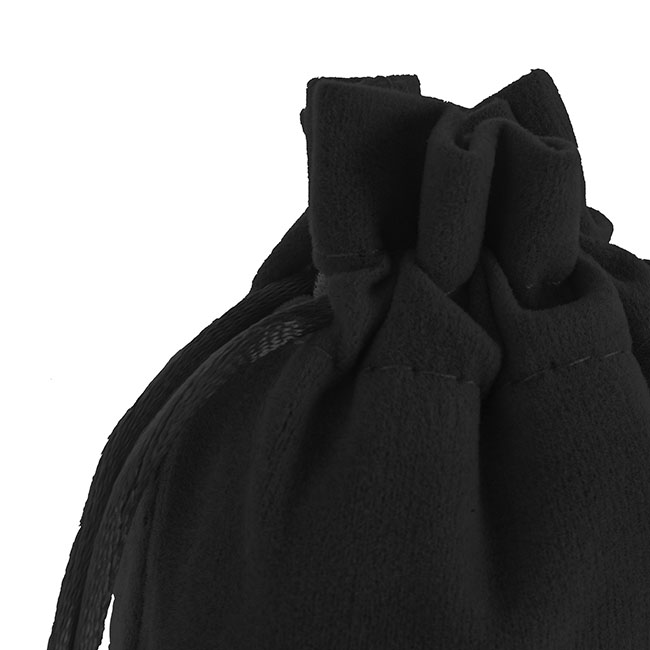 Velvet Gift Bag Small Pack 6 Black (7.5x10cmH)