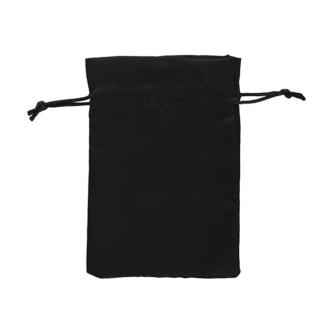Satin Gift Bag Medium Pack 6 Black (12.5x17HcmH)