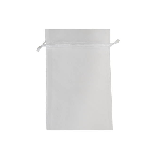 Organza Gift Bomboniere Bag Large White Pack 10 (15x24cmH)