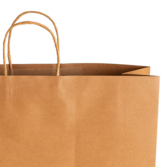 Kraft Paper Bag Shopper Giant Brown Pk10 (450Wx150Gx430mmH)
