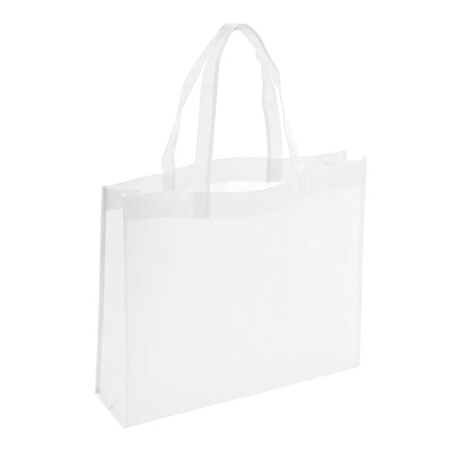 Nonwoven Reusable Shopping Bag White (420Wx120Gx350mmH)
