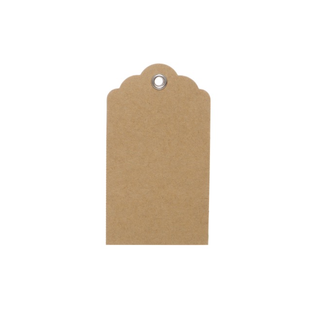 Hanging Gift Tags Natural Brown Kraft (5x9cmH) Pack 20