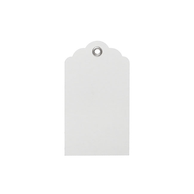 Hanging Gift Tags Kraft White (5x9cmH) Pack 20
