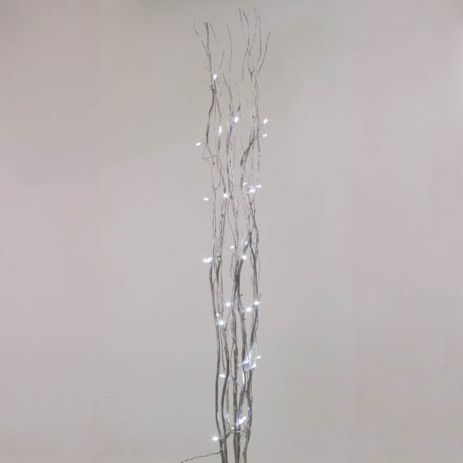 LED Willow Branch 3AA Silver (1.2m) Pack 5