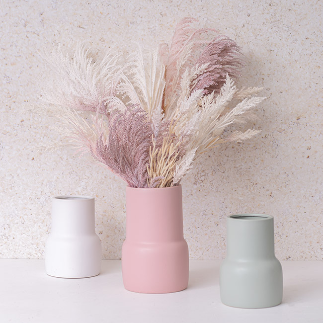 Ceramic Freya Vase Matte Light Pink (15TDx18DX27.5cmH)