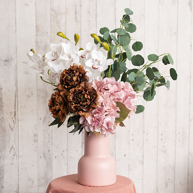 Ceramic Freya Vase Matte Light Pink (10TDx16DX22cmH)