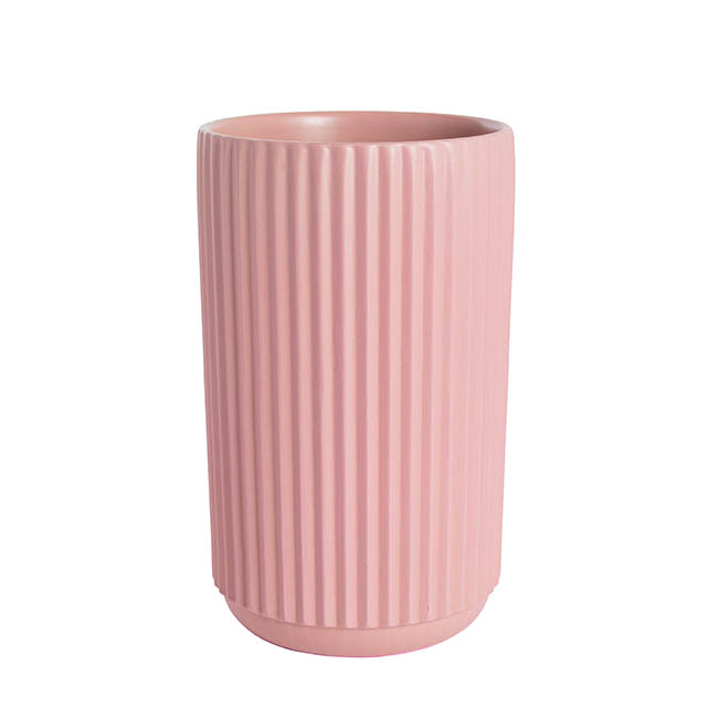 Ceramic Cyprus Vase Matte Light Pink (16DX26cmH)