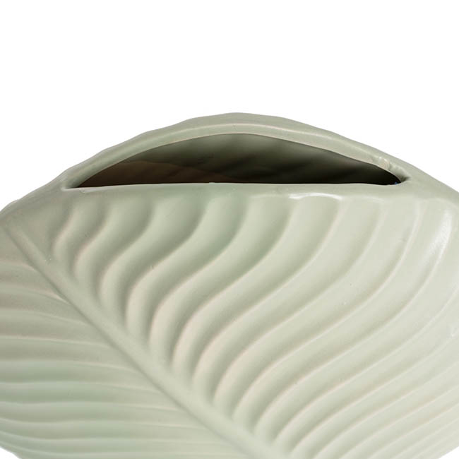 Ceramic Ethan Round Vase Matte Sage (25.2x8X22.2cmH)