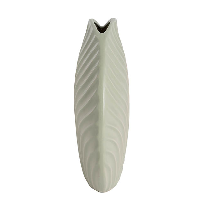 Ceramic Ethan Round Vase Matte Sage (25.2x8X22.2cmH)