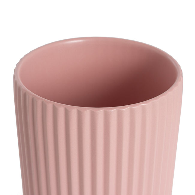 Ceramic Cyprus Vase Matte Light Pink (14DX15cmH)