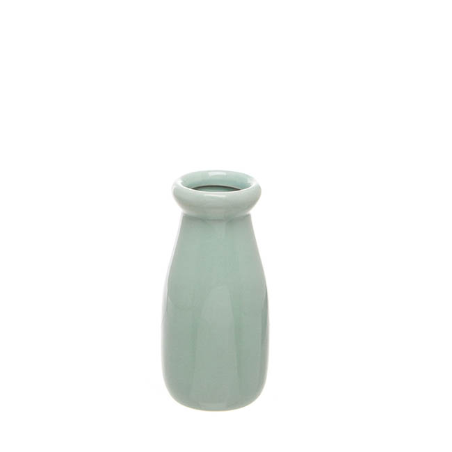 Ceramic Milk Bottle Petite Blue (6.5Dx14cmH)