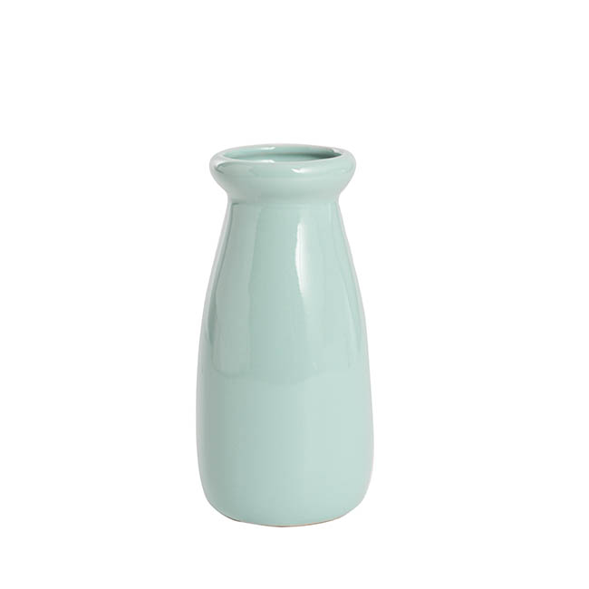 Ceramic Milk Bottle Medium Blue (9Dx20cmH)