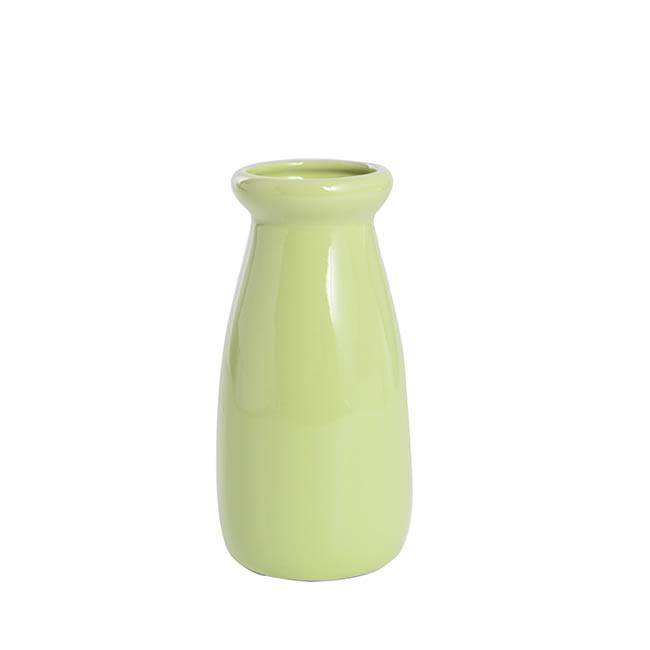 Ceramic Milk Bottle Medium Sage (9Dx20cmH)