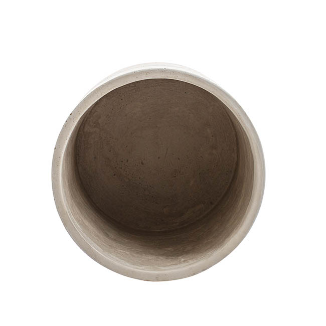 Cement Floral Cylinder Grey (20Dx20cmH)