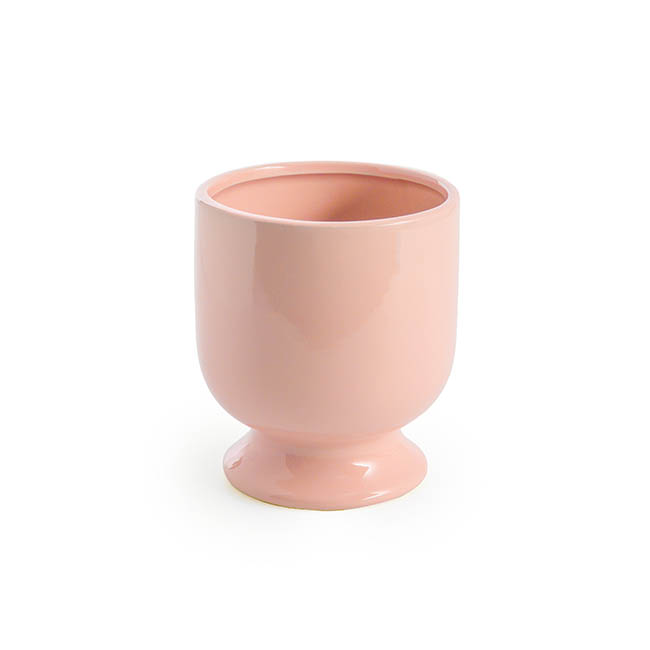 Ceramic Kyoto Pot Planter Glossy Pastel Peach (15.5x17.5cmH)